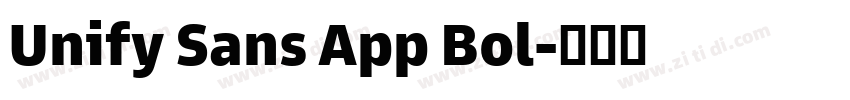 Unify Sans App Bol字体转换 Unify Sans App Bol字体转换